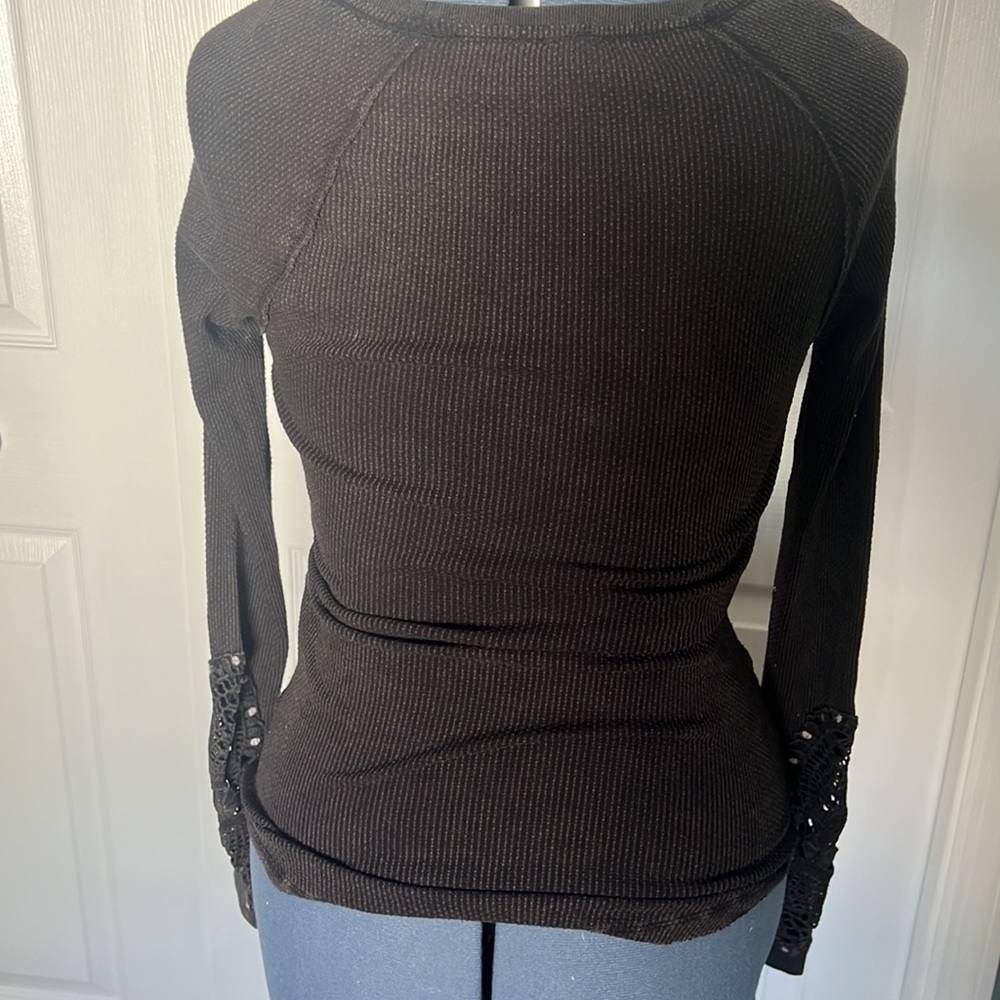 We the Free Free People thermal long sleeve lace cuff top - Picture 5 of 11